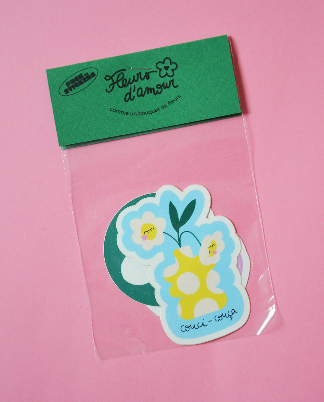 Pack d'autocollants « fleurs d'amour »