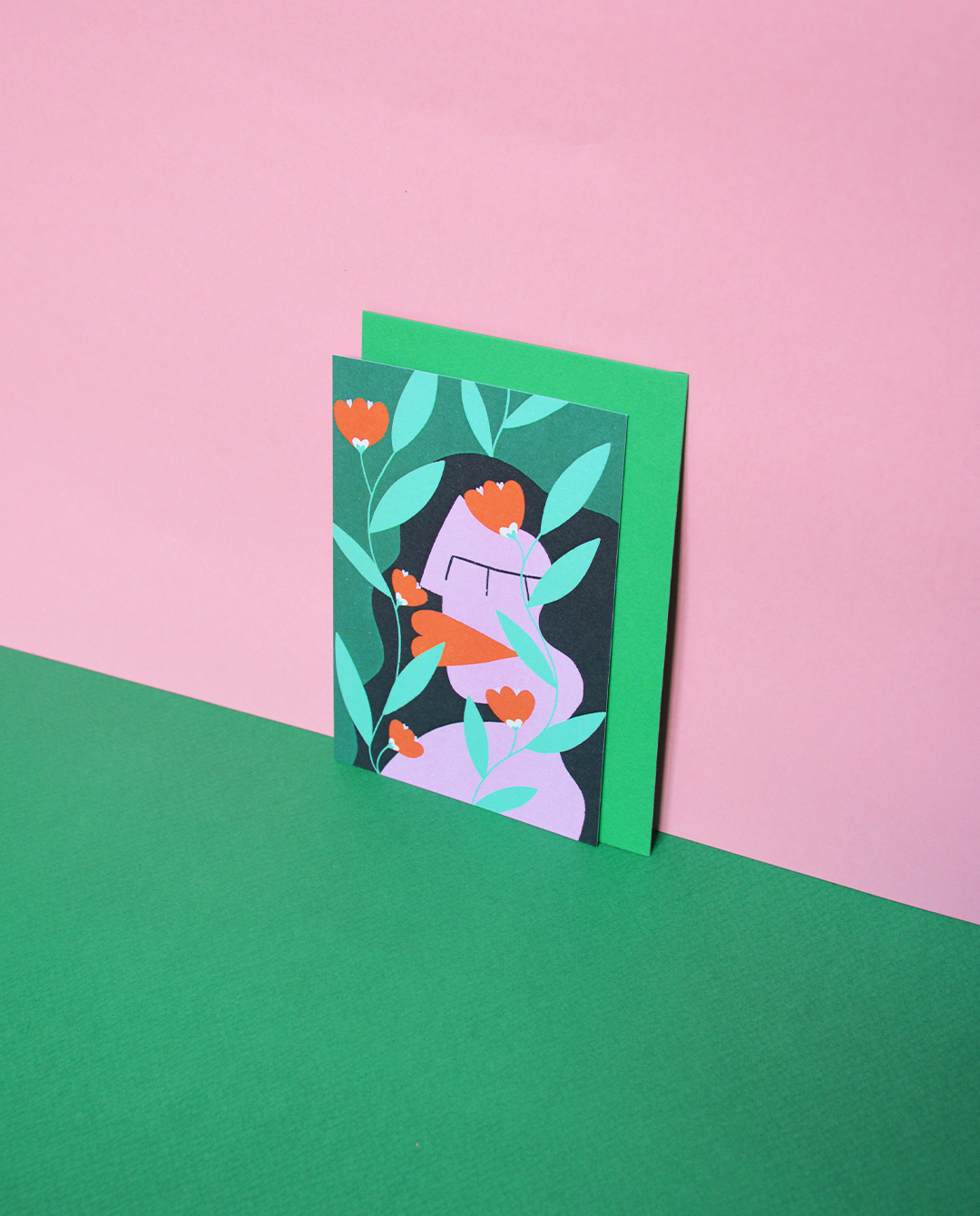 Carte postale "Madame plante"