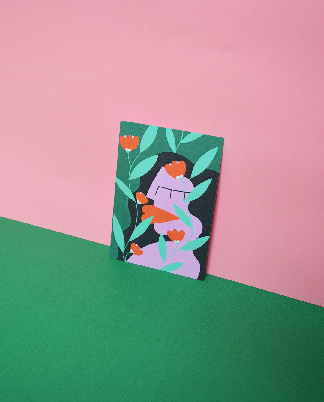 Carte postale "Madame plante"