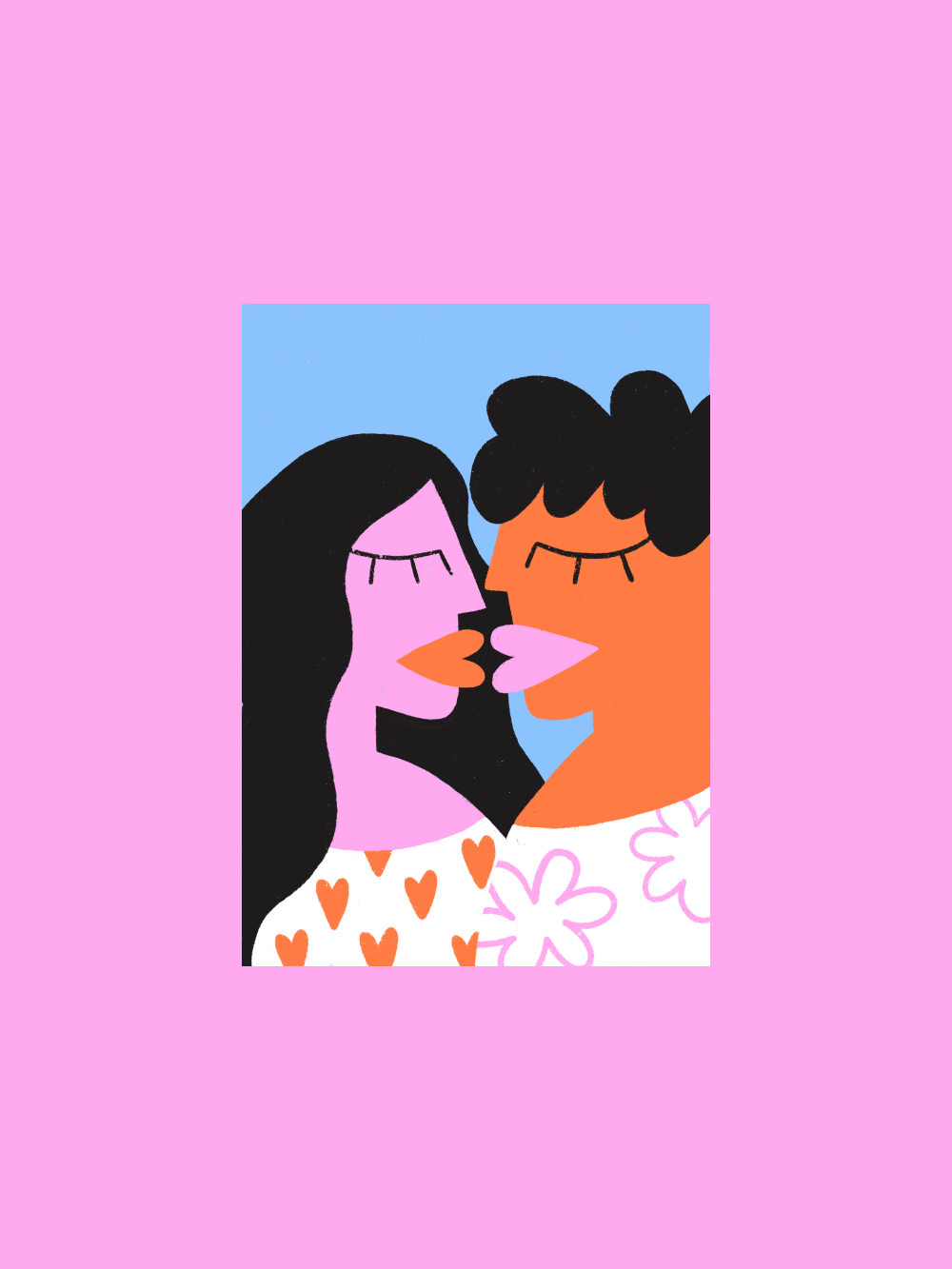 Affiche "Bisous"