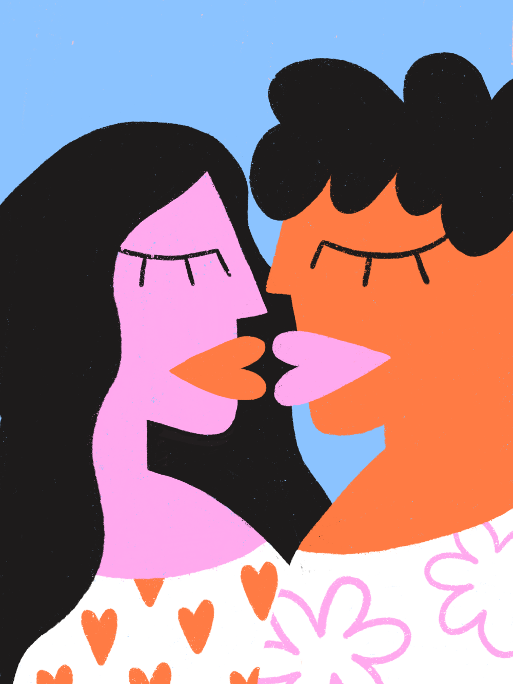 Affiche "Bisous"