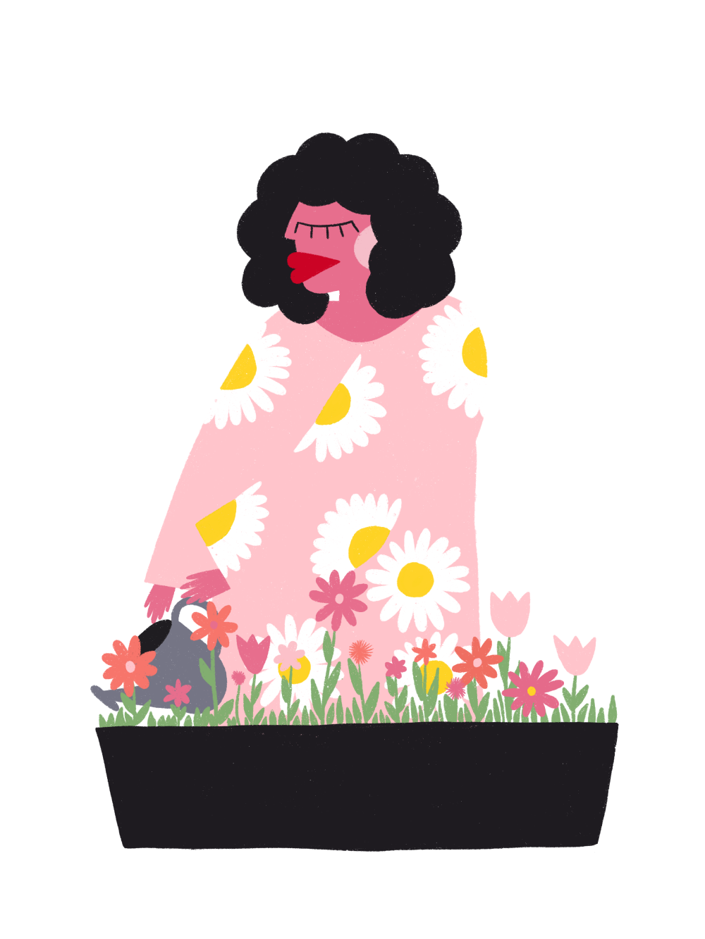 Affiche "Madame aux fleurs"