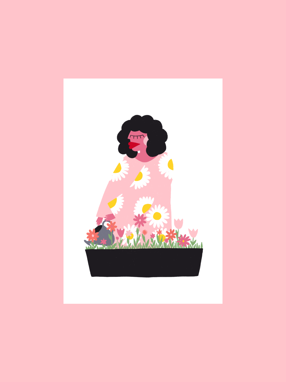 Affiche "Madame aux fleurs"